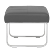 Studio Designs Home Allure Blended Leather Ottoman in Smoke Gray