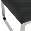 Studio Designs Home Allure Blended Leather Ottoman in Black