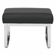 Studio Designs Home Allure Blended Leather Ottoman in Black
