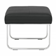 Studio Designs Home Allure Blended Leather Ottoman in Black