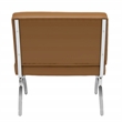 Studio Designs Home Newel Accent Chair Blended Leather and Chrome Frame /  Brown