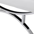 Studio Designs Home Newel Accent Chair Blended Leather and Chrome Frame / White