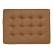 Studio Designs Home Newel Ottoman Blended Leather / Chrome Metal Frame / Caramel