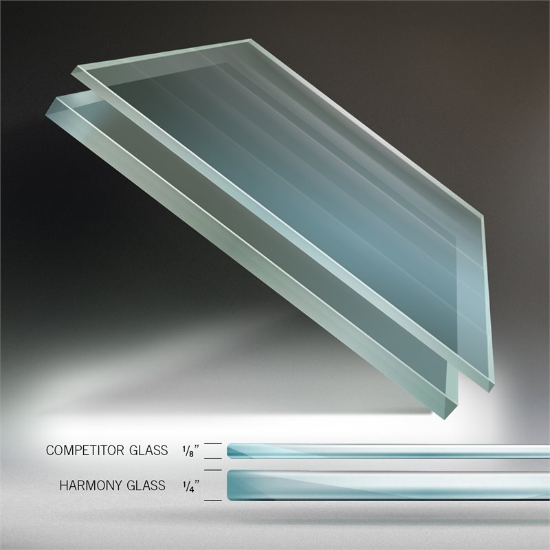 Ghent's Glass 2' x 3' Harmony Board with Square Corners in Frosted Black