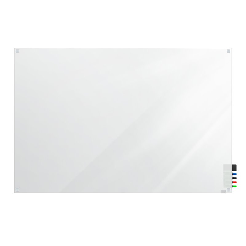 Ghent's Glass 2' x 3' Harmony Board with Square Corners in Frosted Black