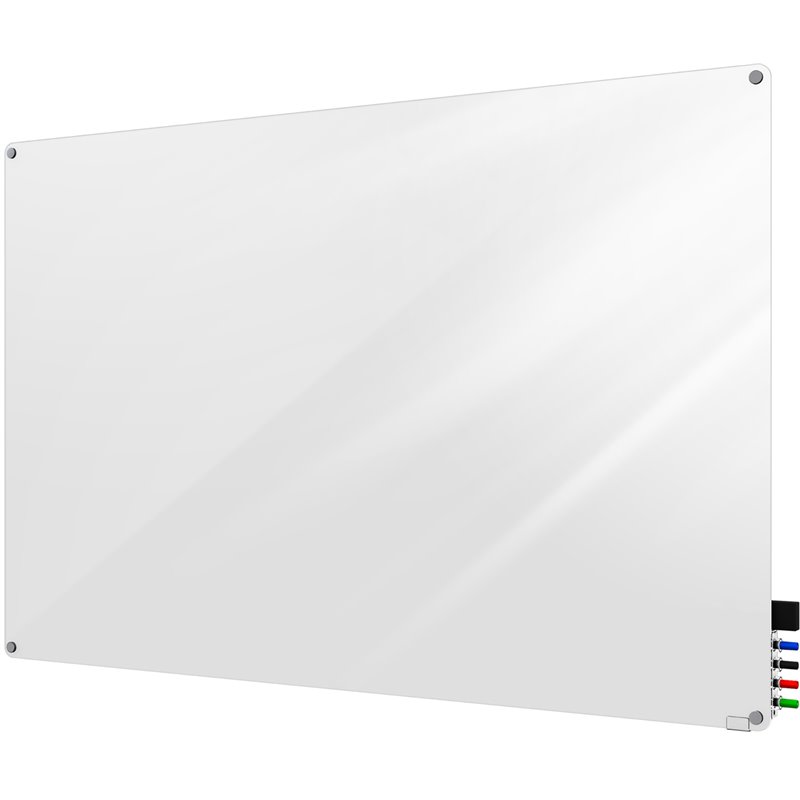 Ghent's Glass 2' x 3' Mag. Harmony Board with Radius Corners in White Back
