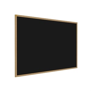 Ghent's Wood 2' x 3' Oak Rubber Bulletin Board  in Black