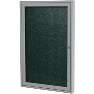Ghent's Vinyl 36&quot x 36&quot 1 Door Enclosed Bulletin Board in Black