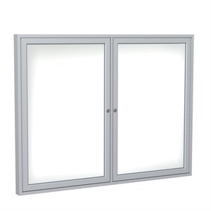 Ghent's Ceramic 36&quot x 60&quot 2 Door Enclosed Mag. Whiteboard in White
