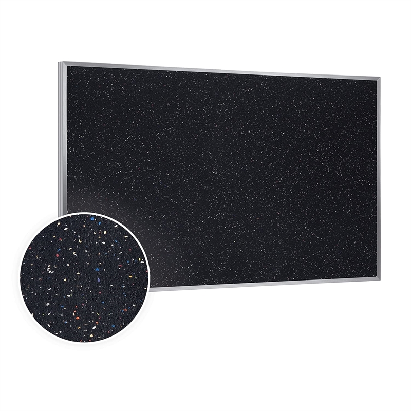 Ghent's 3' x 4' Rubber Bulletin Board with Aluminum Frame in Multi-Color
