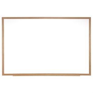 Ghent 48.5&quot x 60.5&quot Wood Frame Ceramic Magnetic Whiteboard