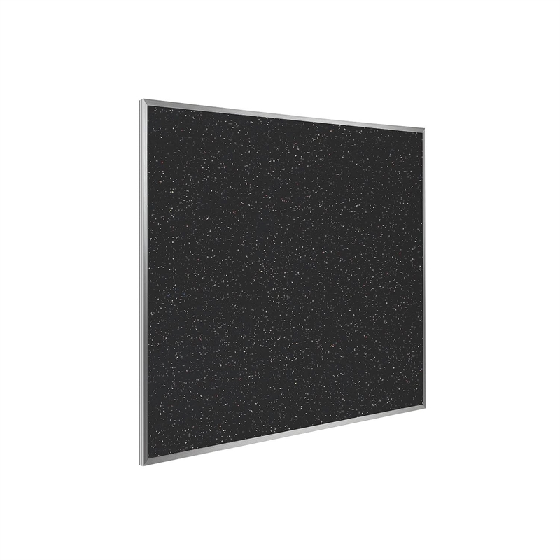 Ghent's 4' x 4' Rubber Bulletin Board with Aluminum Frame in Multi-Color