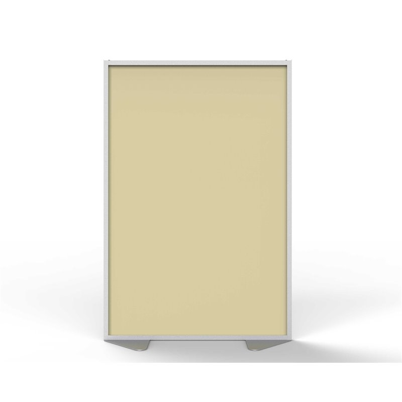 Ghent's Vinyl Floor Partition with Full Panel Infill in Caramel