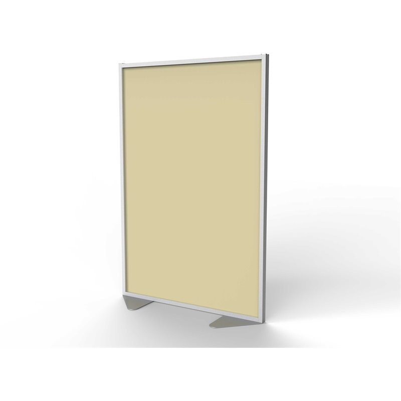 Ghent's Vinyl Floor Partition with Full Panel Infill in Caramel