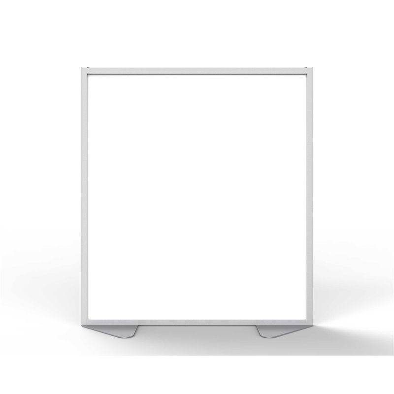 Ghent's Ceramic Floor Partition with Full Panel Infill in White