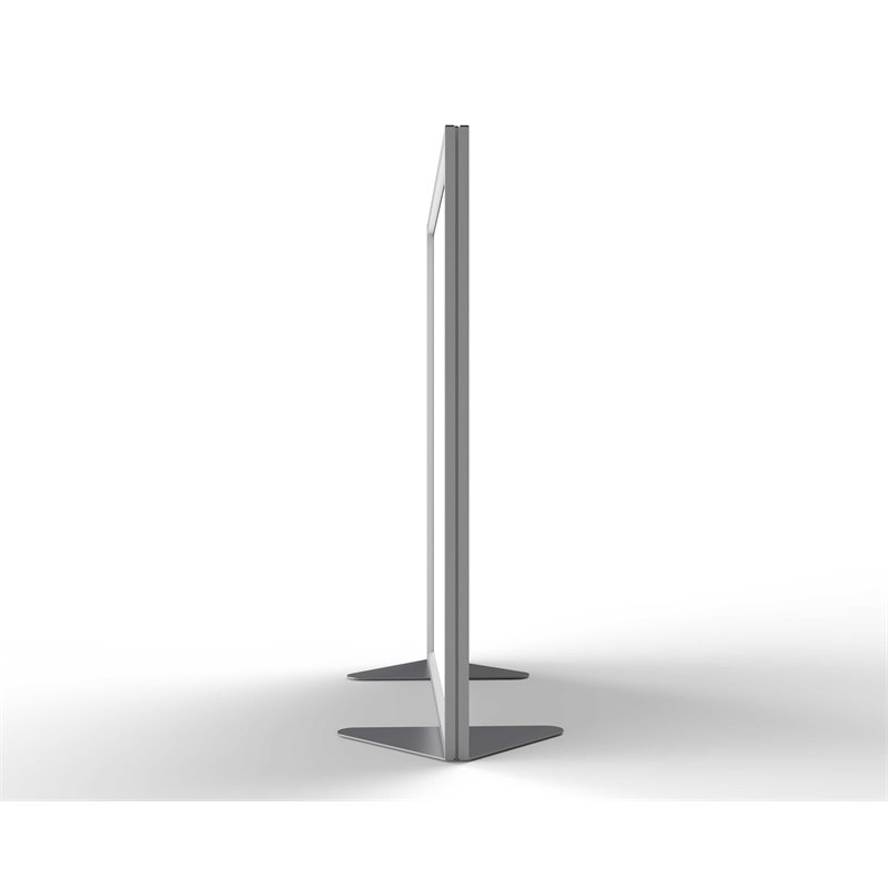 Ghent's Ceramic Floor Partition with Full Panel Infill in White