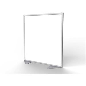 Ghent's Ceramic Floor Partition with Full Panel Infill in White
