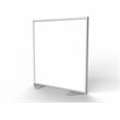 Ghent's Ceramic Floor Partition with Full Panel Infill in White