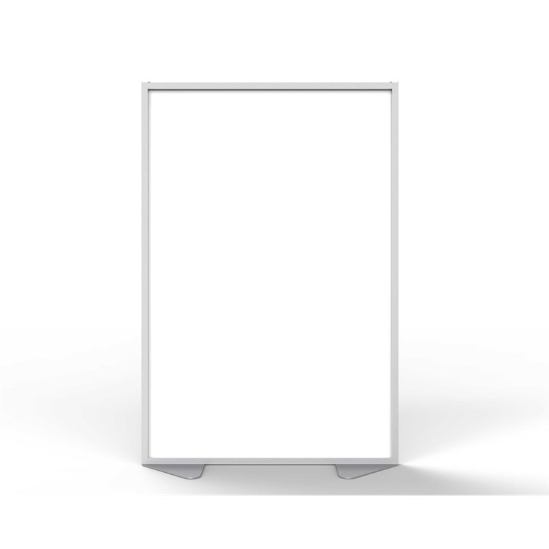 Ghent's Ceramic Floor Partition with Full Panel Infill in White