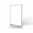 Ghent's Ceramic Floor Partition with Full Panel Infill in White