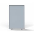 Ghent's Vinyl Floor Partition with Full Panel Infill in Silver