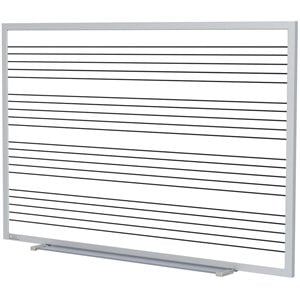 Ghent's Ceramic 4' x 8' M1 Mag. Music Staff Whiteboard Set in White