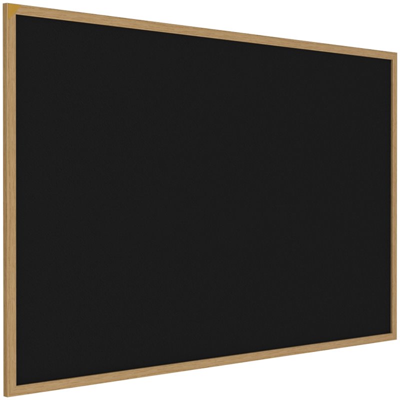 Ghent's Wood 4' x 8' Rubber Bulletin Board with Wood Frame in Black