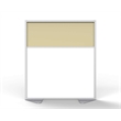 Ghent's Vinyl Floor Partition with 2 Split Panel Infill in Caramel
