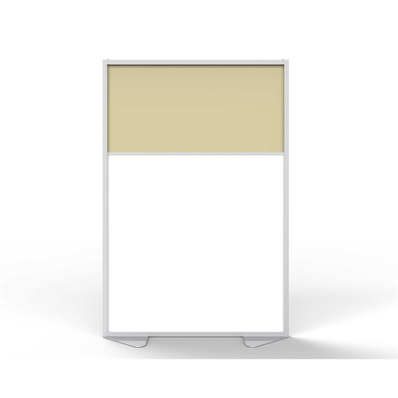 Ghent's Vinyl Floor Partition with 2 Split Panel Infill in Caramel