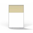 Ghent's Vinyl Floor Partition with 2 Split Panel Infill in Caramel