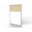 Ghent's Vinyl Floor Partition with 2 Split Panel Infill in Caramel