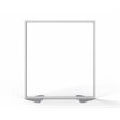 Ghent's Plastic Floor Partition with Full Panel Infill in Clear