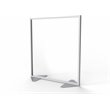 Ghent's Plastic Floor Partition with Full Panel Infill in Clear