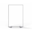Ghent's Plastic Floor Partition with Full Panel Infill in Clear
