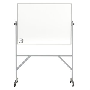 Ghent's Ceramic 3' x 4' Reversible Mag. Hygienic Whiteboard in White
