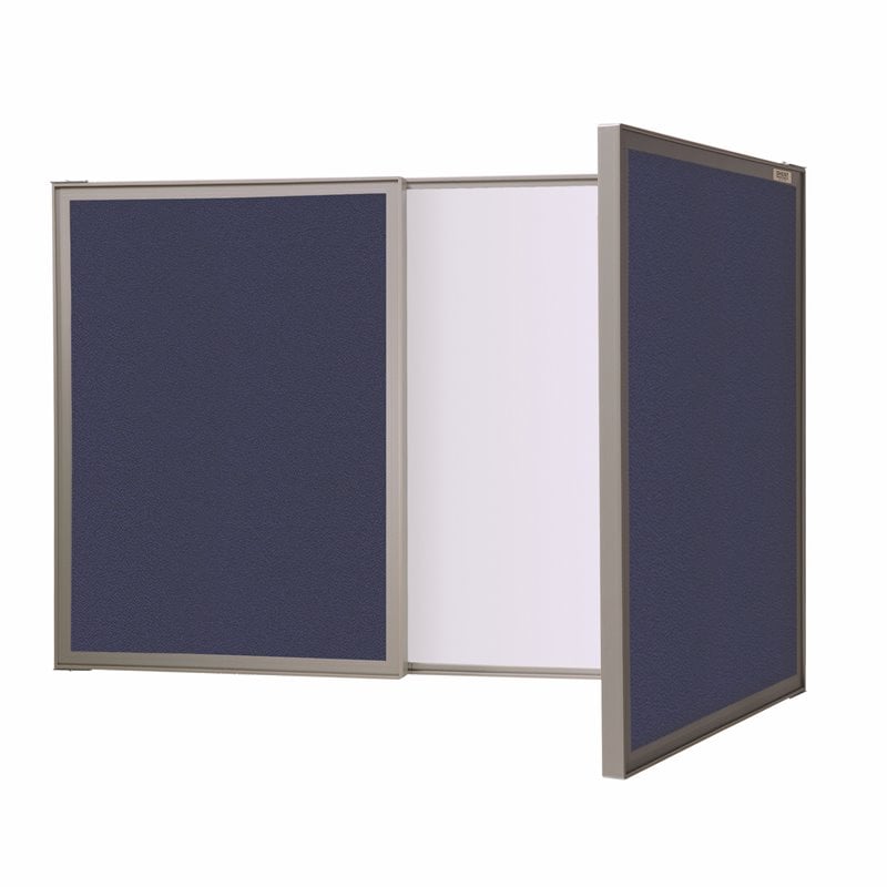 Ghent's Fabric VisuALL PC Multi Board Cabinet with Whiteboard in Blue