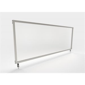 Ghent's Plastic 24&quot x 59&quot Attachable Frosted Desktop Divider in Frosted White