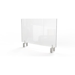 Ghent's Plastic 30&quot x 36&quot Partition Extender with Attached Clamp in Clear