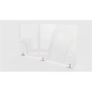 Ghent's Plastic 18&quot x 48&quot Partition Extender with Tape in Clear