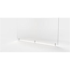 Ghent's Plastic 30&quot x 59&quot Partition Extender with Screws in Clear