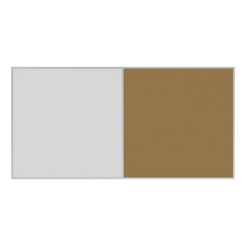 Ghent Aluminum Framed Markerboard and Cork Combo Board 4'H x 8'W
