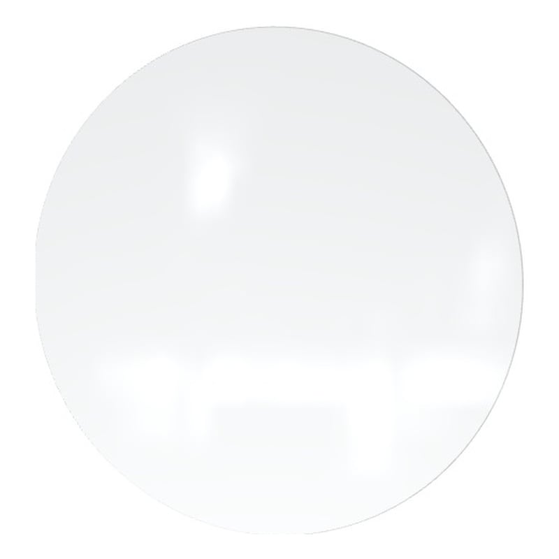 Ghent Coda Low Profile Circular Glass Dry Erase Board Non-Mag White 24in Dia
