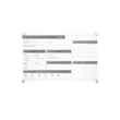 Ghent Graphics Slide Changeable Glass Dry Erase Board Non-Magnetic Horiz 24x36