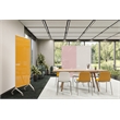 Ghent Pointe Non-Magnetic Mobile Glassboard White Silver Frame 77x36