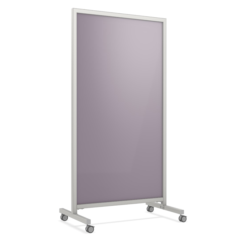 Ghent EZ Mobile Glassboard - Non-magnetic - 75in H x 38in W - Grape