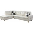 Lifestyle Furniture Smith Left-Facing Sectional Sofa Set in Off White