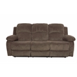 Lifestyle Furniture Rual 3-Pieces Grid Cloth Recliner Sofa Set in Taupe/Brown