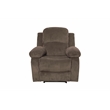 Lifestyle Furniture Rual 3-Pieces Grid Cloth Recliner Sofa Set in Taupe/Brown