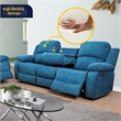 Lifestyle Furniture Nikki 2-Pieces Microfiber Recliner Sofa Set in Blue
