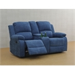 Lifestyle Furniture Nikki 2-Pieces Microfiber Recliner Sofa Set in Blue